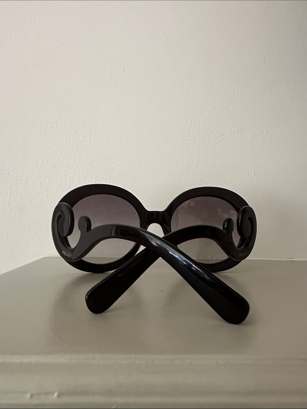 Prada SPR 27N Minimal Baroque Black Sunglasses - Picture 9 of 9